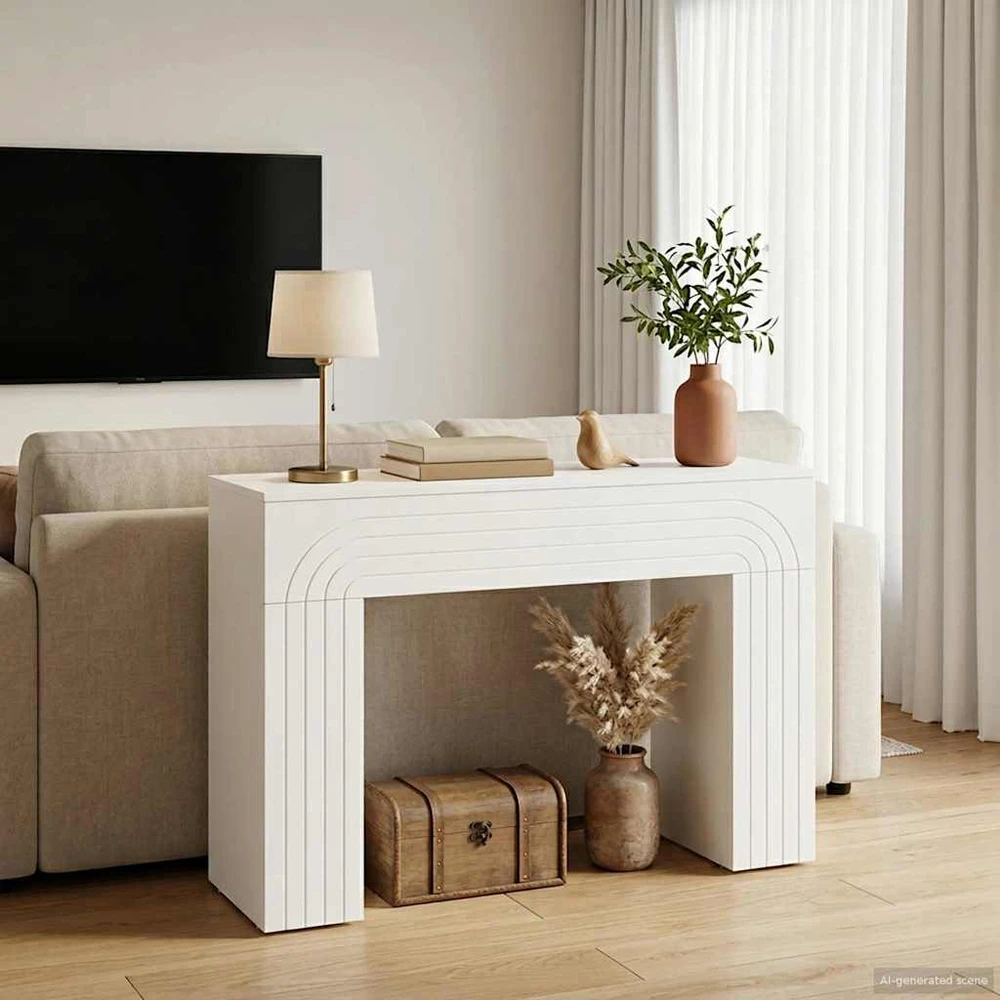 Kavos staliukas Balta 102 x 35 x 75 cm Apdirbta mediena
