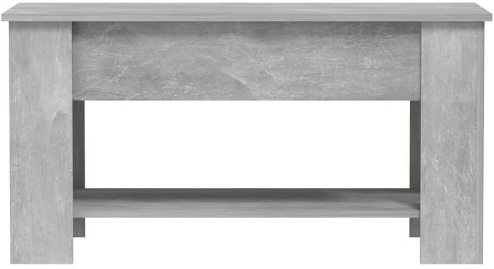 Kavos staliukas, betono pilkas, 101x49x52cm, apdirbta mediena