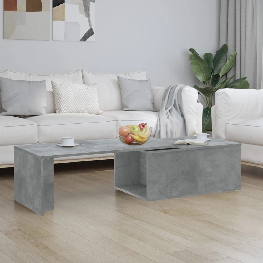 Kavos staliukas, betono pilkos spalvos, 150x50x35cm, MDP