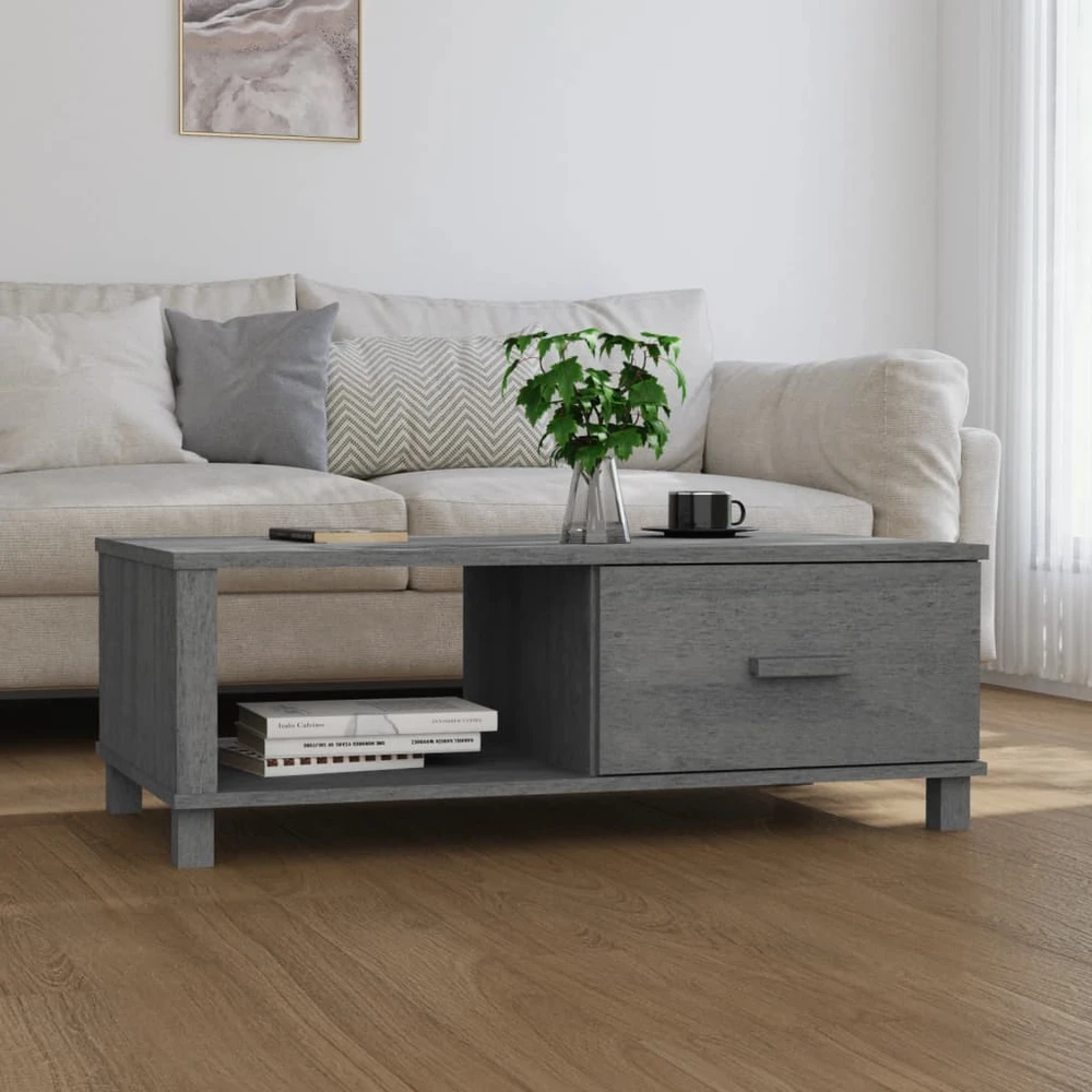 Kavos staliukas HAMAR, tamsiai pilkas, 100x55x35cm, pušis