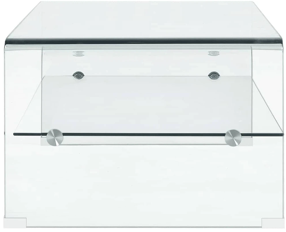 Kavos staliukas, skaidrus, 98x45x31 cm, grūdintas stiklas
