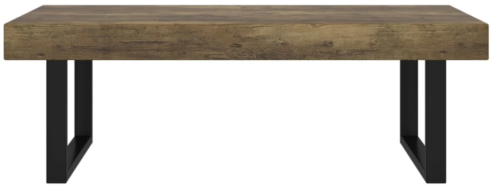 Kavos staliukas, tamsiai rudas/juodas, 120x60x40cm, MDF/geležis