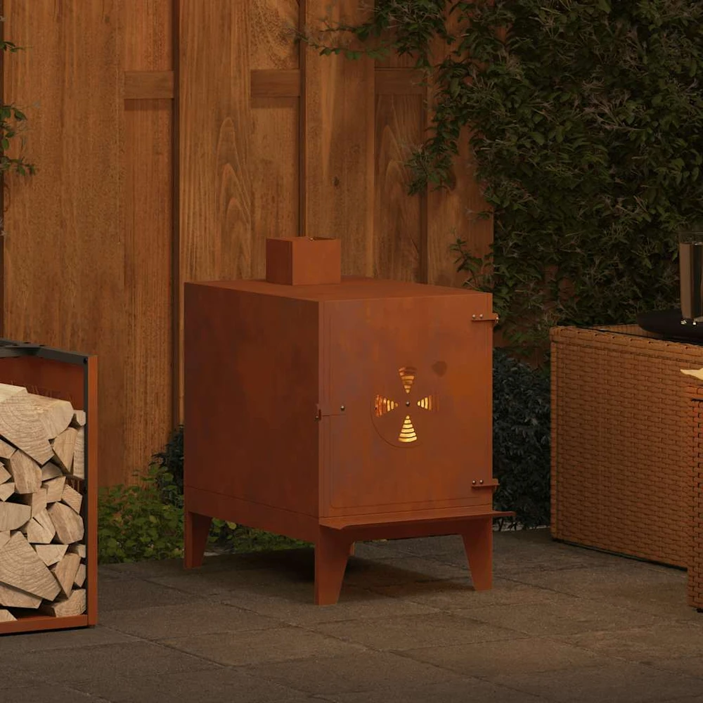 Kempingo viryklė, 35x50x60 cm, Corten plienas