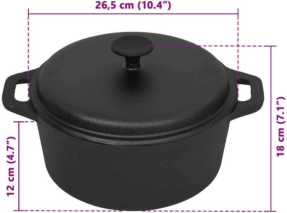 Ketaus puodas, skersmuo 26,5 cm