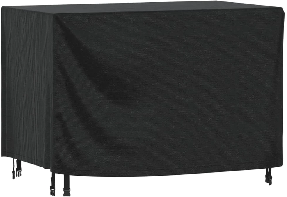 Keturvietė sodo sofa su pagalvėlėmis, juoda, poliratanas