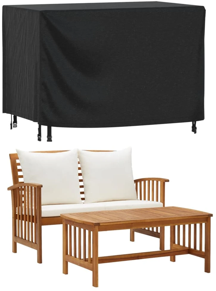 Keturvietė sodo sofa su pagalvėlėmis, juoda, poliratanas