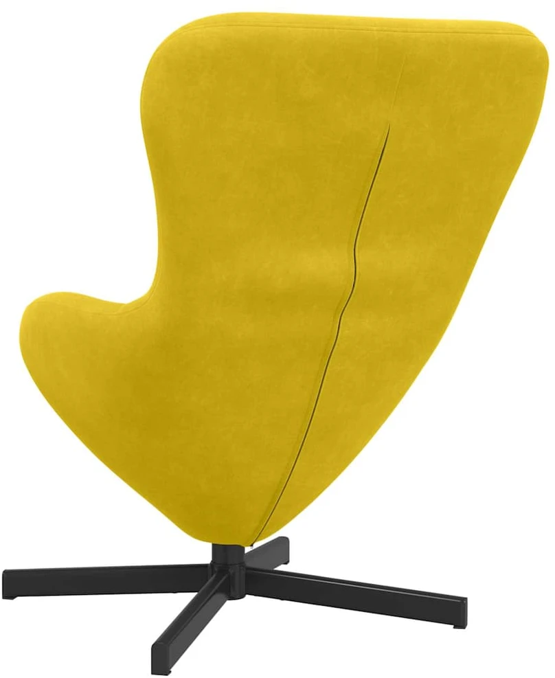 Fotelis Kiaušinio formos krėslas Geltona 63 x 73 x 90 cm Aksomas