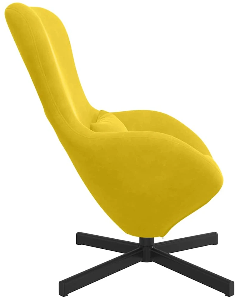 Fotelis Kiaušinio formos krėslas Geltona 63 x 73 x 90 cm Aksomas