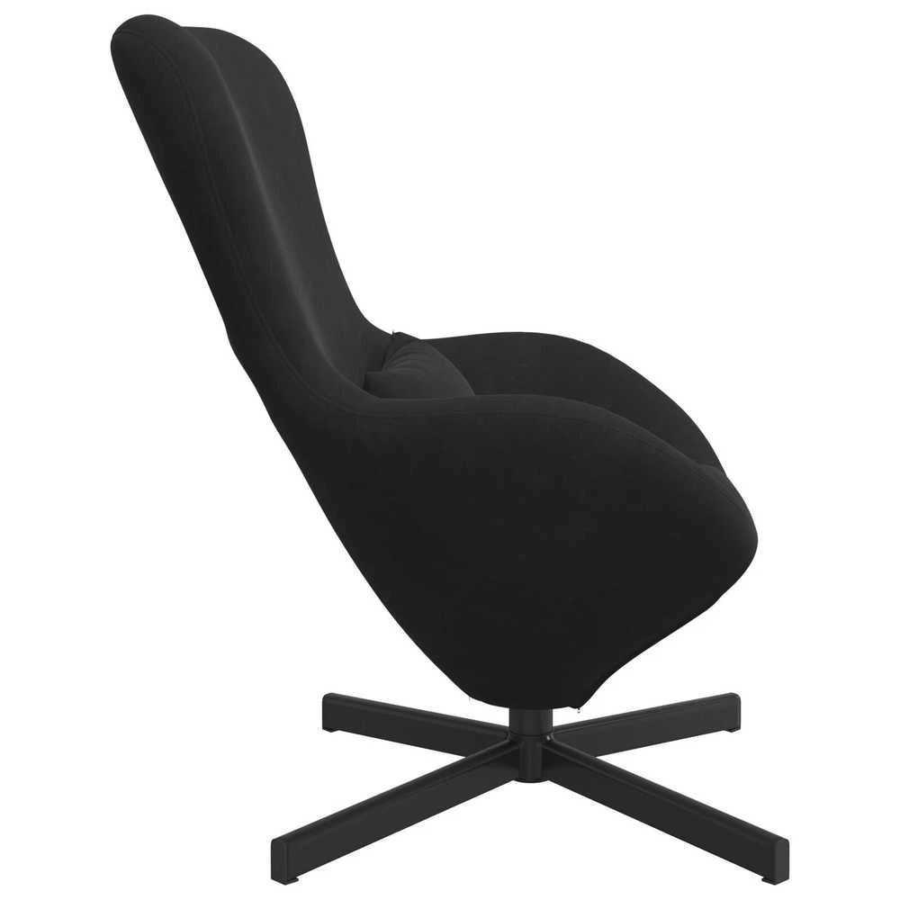 Fotelis Kiaušinio formos krėslas Juoda 63 x 73 x 90 cm Aksomas