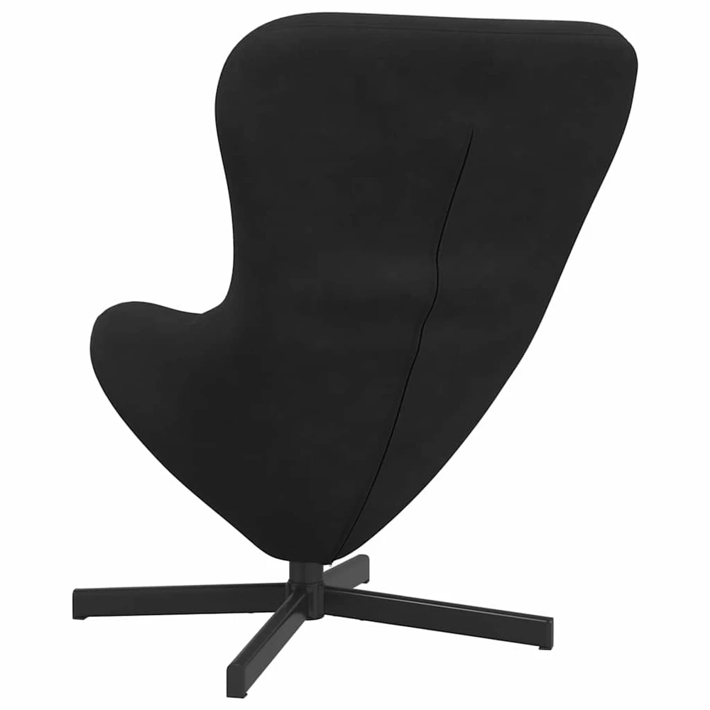 Fotelis Kiaušinio formos krėslas Juoda 63 x 73 x 90 cm Aksomas