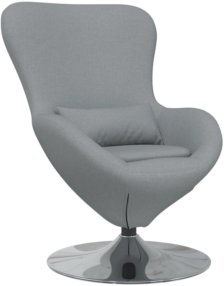 Fotelis Kiaušinio formos krėslas Šviesiai pilka 63 x 73 x 90 cm audinys