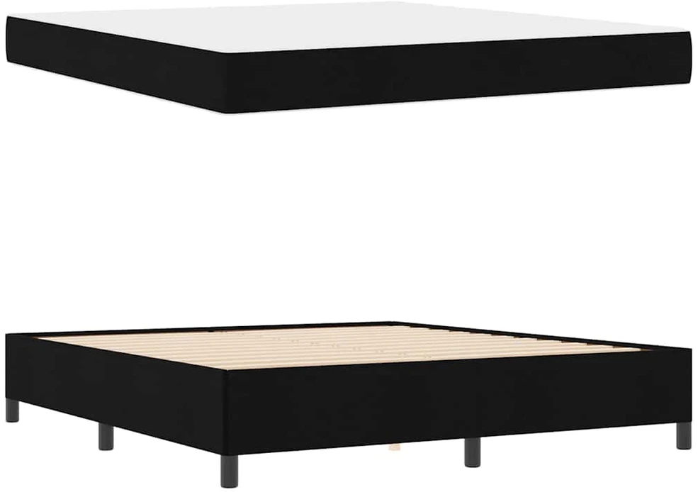 Kiemas lova Juoda 180 x 200 cm audinys