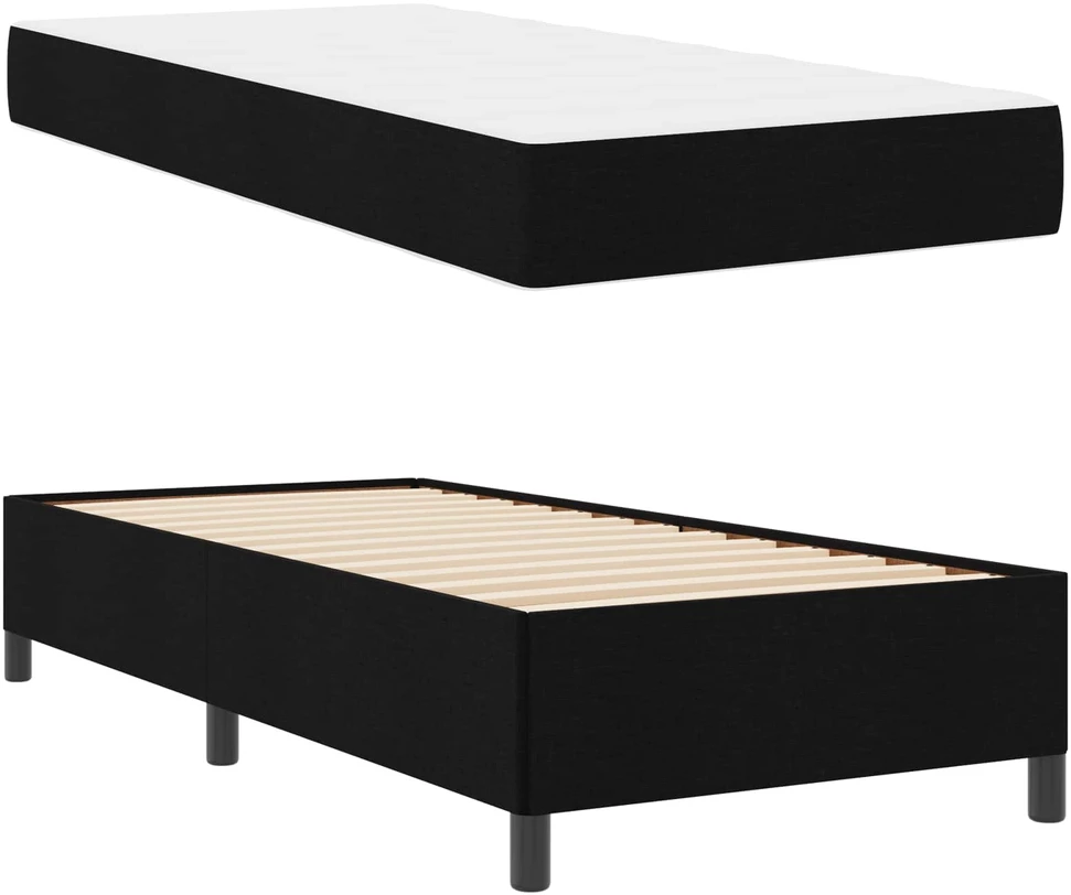 Kiemas lova Juoda 90 x 200 cm audinys