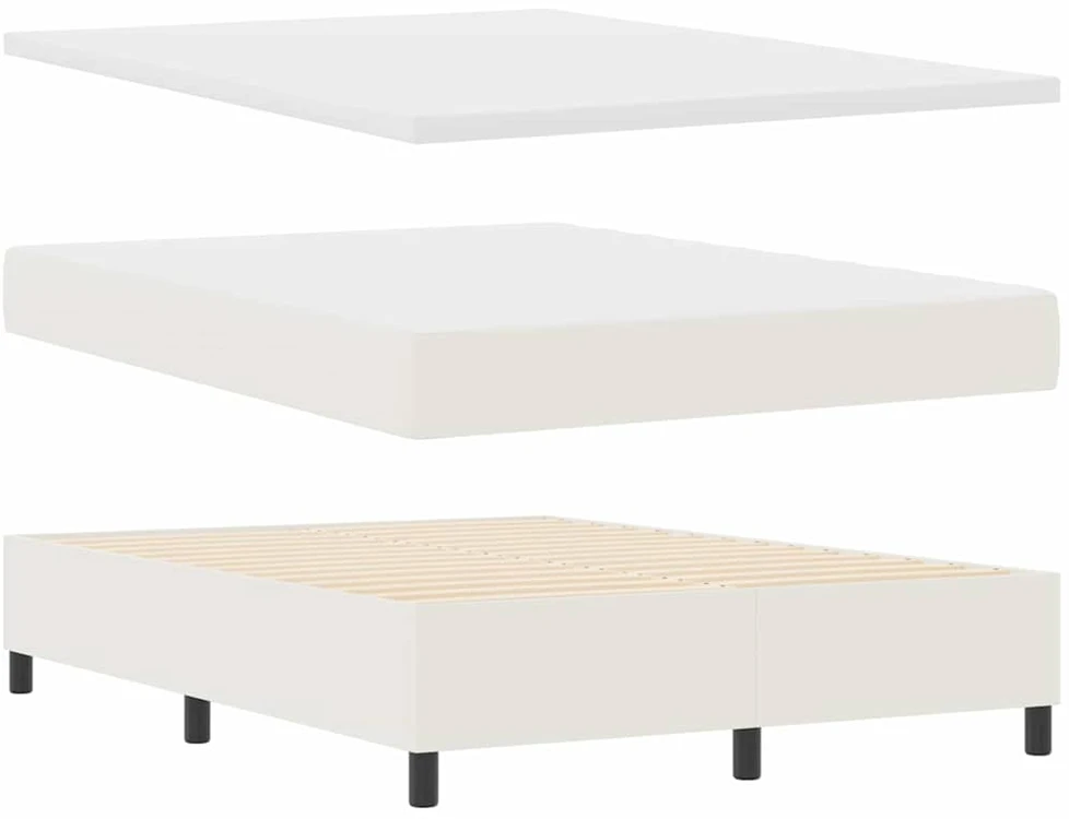 Kiemas lova Kremas ir balta 160 x 200 cm Kordūrinis audinys