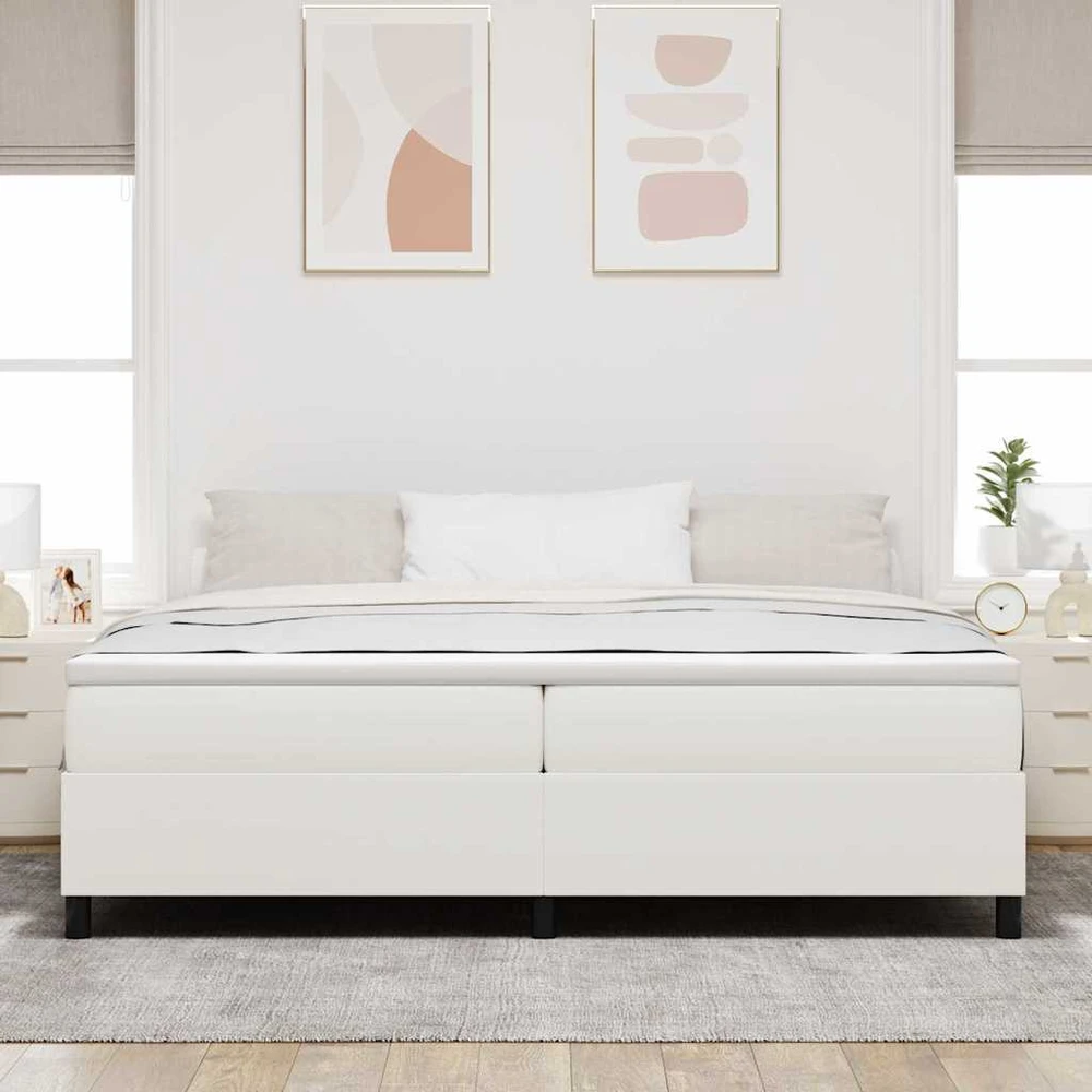 Kiemas lova Kremas ir balta 200 x 200 cm Kordūrinis audinys