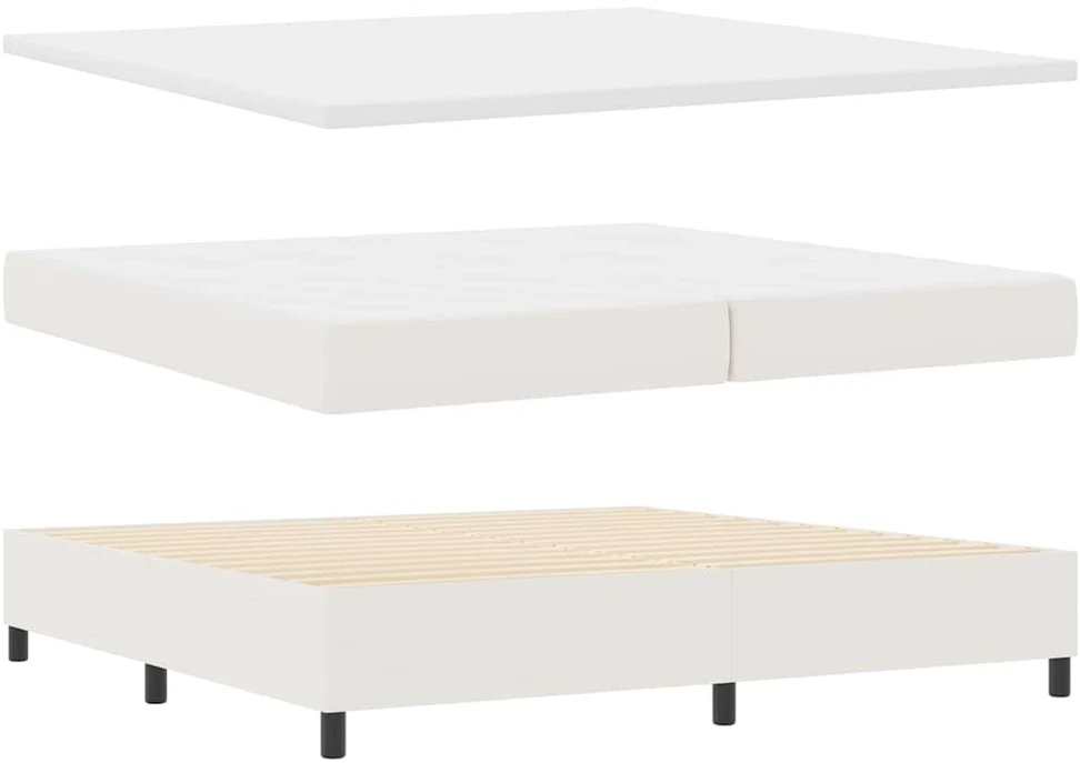 Kiemas lova Kremas ir balta 200 x 200 cm Kordūrinis audinys