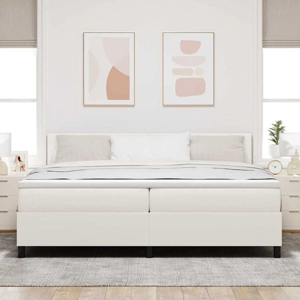 Kiemas lova Kremas ir balta 200 x 200 cm Kordūrinis audinys