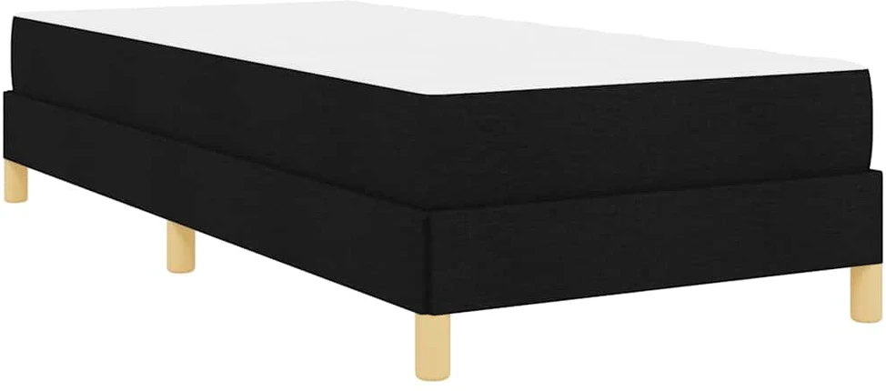 Kiemas lova su čiužiniu Juoda 100 x 200 cm audinys