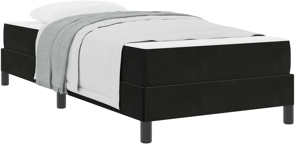 Kiemas lova su čiužiniu Juoda 100 x 210 cm audinys