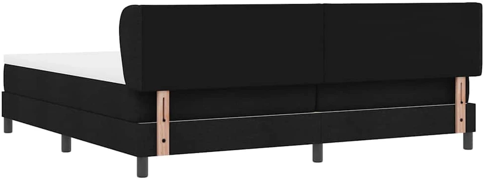 Kiemas lova su galvūgalio Juoda 200 x 200 cm audinys