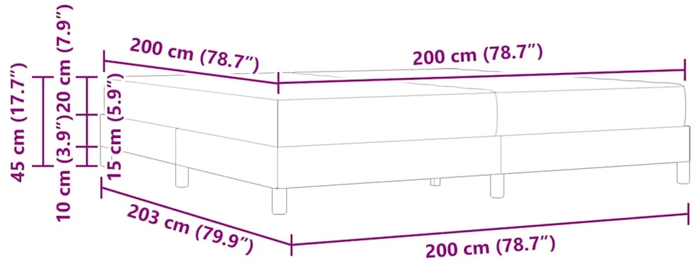 Kiemas lova Kreminė 200 x 200 cm audinys