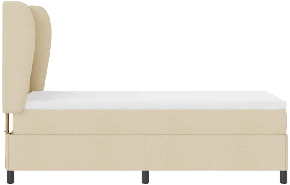 Kiemas lova su galvūgalio Kreminė 80 x 200 cm audinys