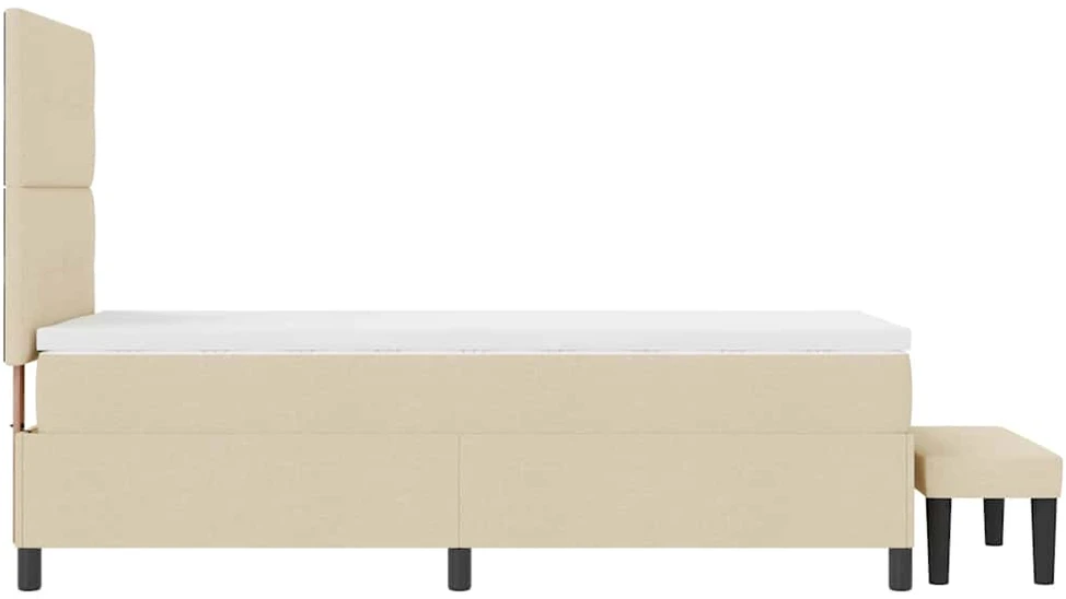 Kiemas lova su galvūgalio Kreminė 80 x 200 cm audinys
