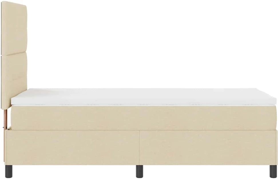 Kiemas lova su galvūgalio Kreminė 80 x 200 cm audinys