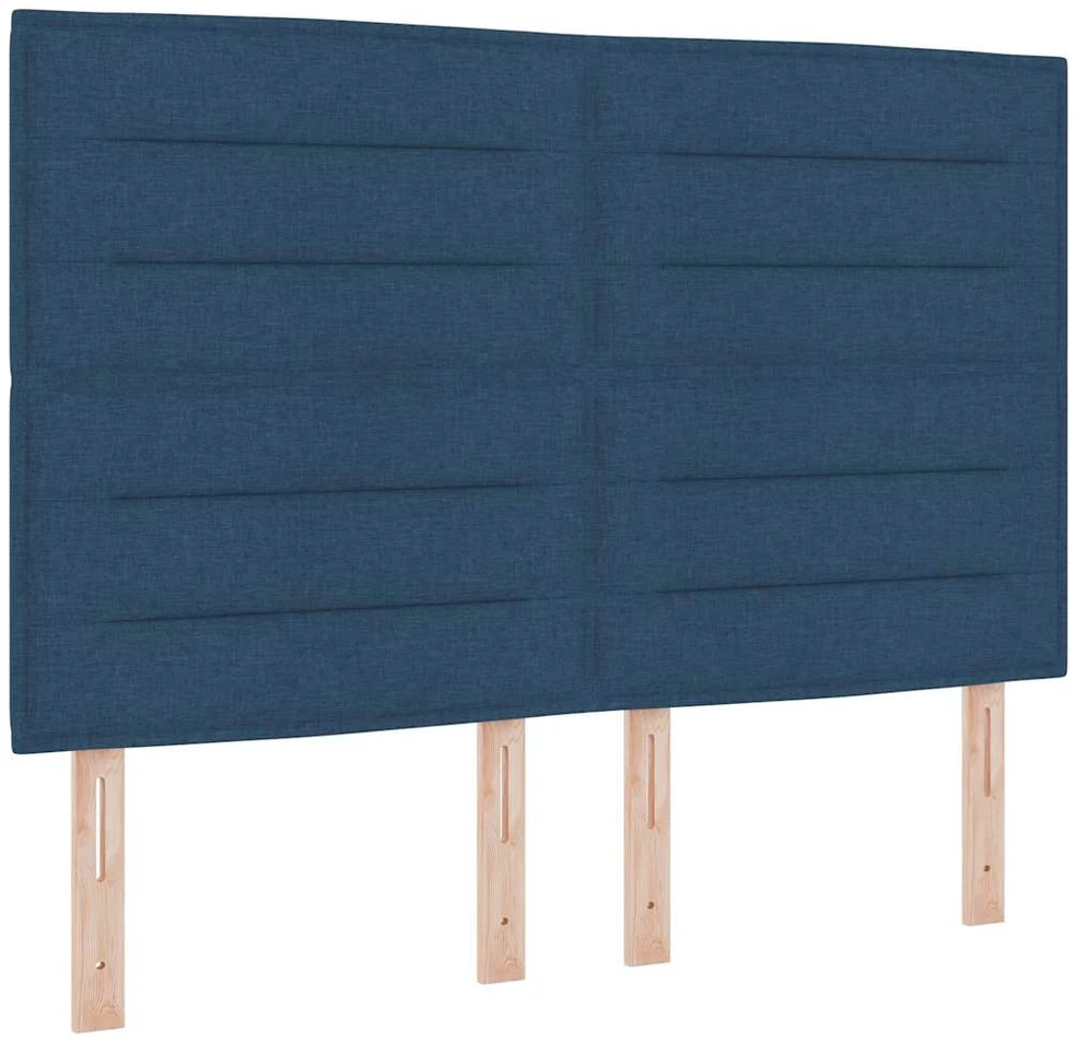Kiemas lova su LED juostelėmis Mėlyna 140 x 190 cm audinys