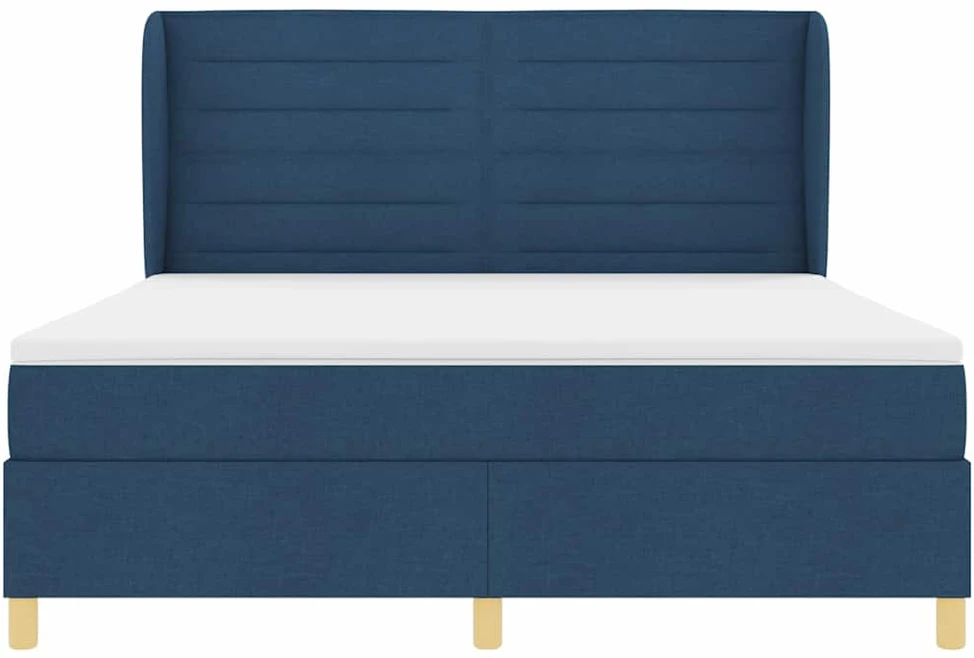Kiemas lova su čiužiniu Mėlyna 200 x 180 cm audinys