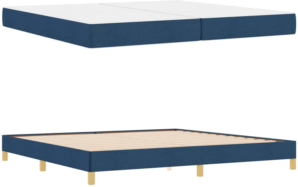 Kiemas lova su čiužiniu Mėlyna 200 x 200 cm audinys