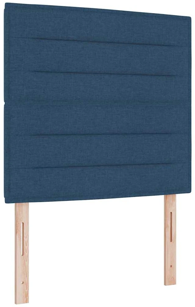 Kiemas lova su LED juostelėmis Mėlyna 90 x 200 cm audinys