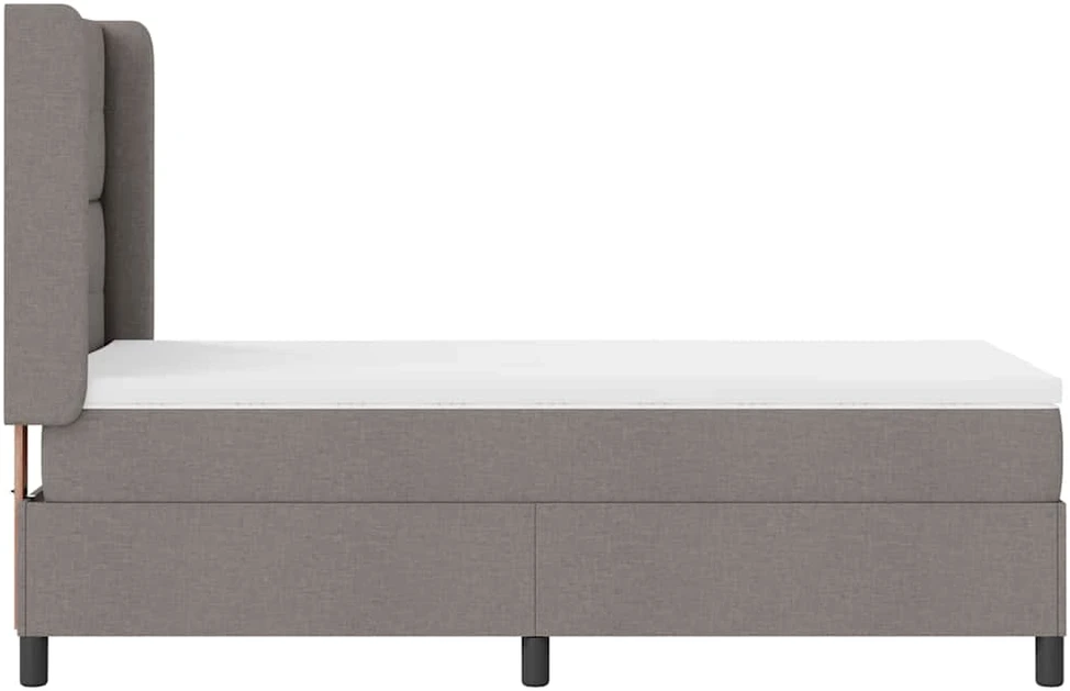 Kiemas lova su pagalve su galvūgalio Taupe 200 x 80 cm audinys