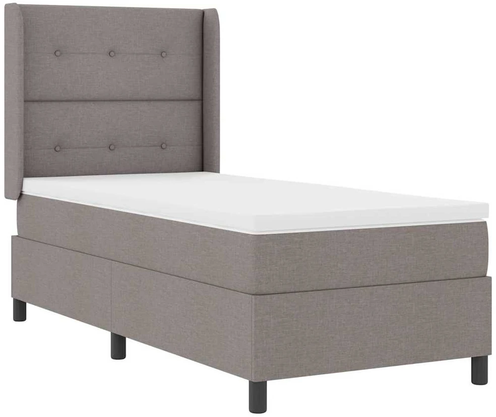 Kiemas lova su pagalve su galvūgalio Taupe 200 x 80 cm audinys