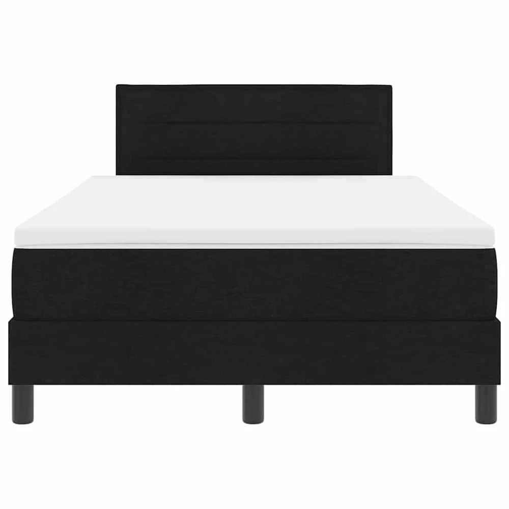 Kiemas lova su LED juostelėmis Juoda 120 x 190 cm audinys