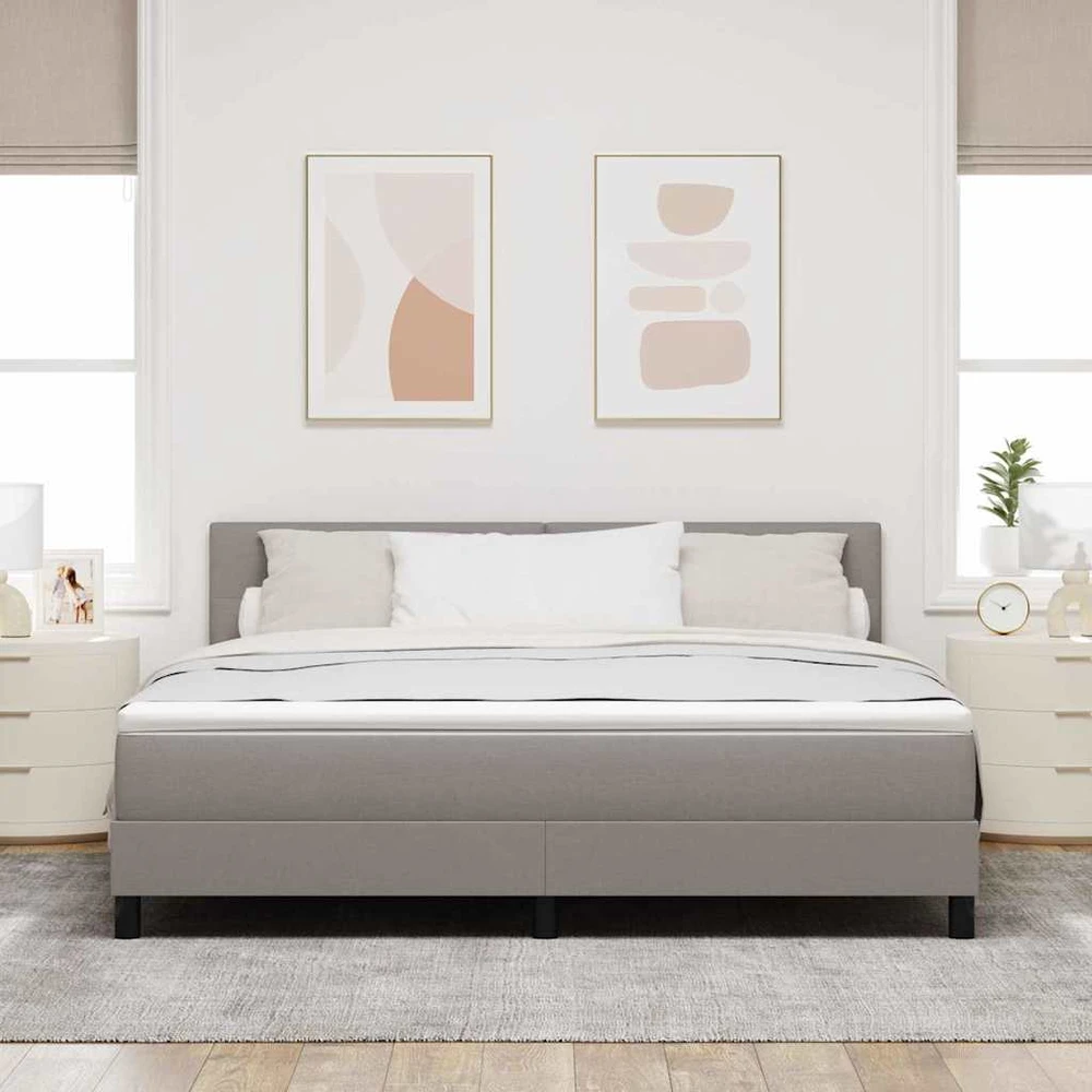 Kiemas lova su LED juostelėmis Tortora 180 x 200 cm audinys