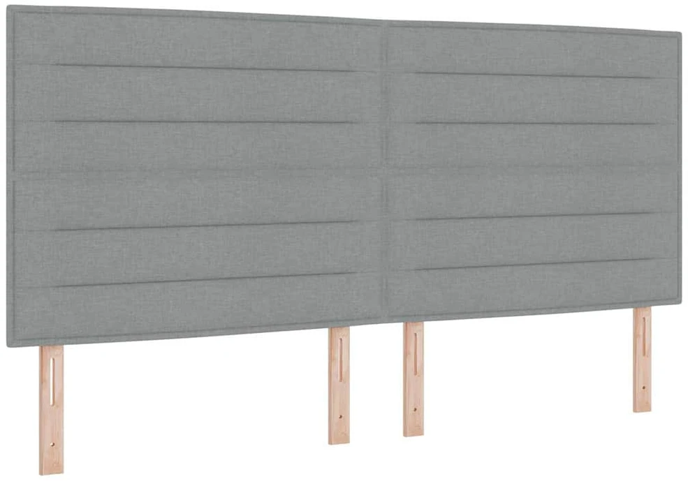 Kiemas lova su galvūgalio Šviesiai pilka 200 x 200 cm audinys