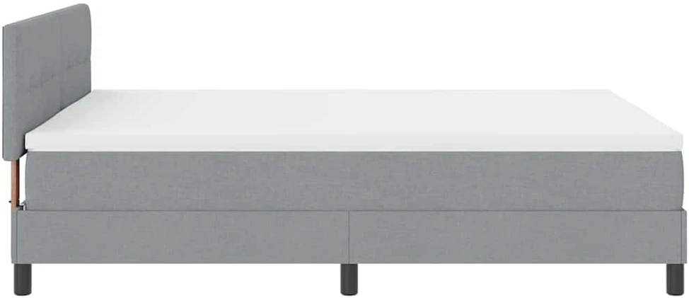 Kiemas lova su galvūgalio Šviesiai pilka 160 x 200 cm audinys