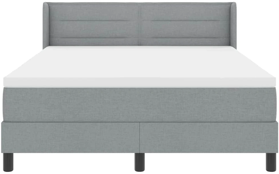Kiemas lova su galvūgalio Šviesiai pilka 200 x 140 cm audinys