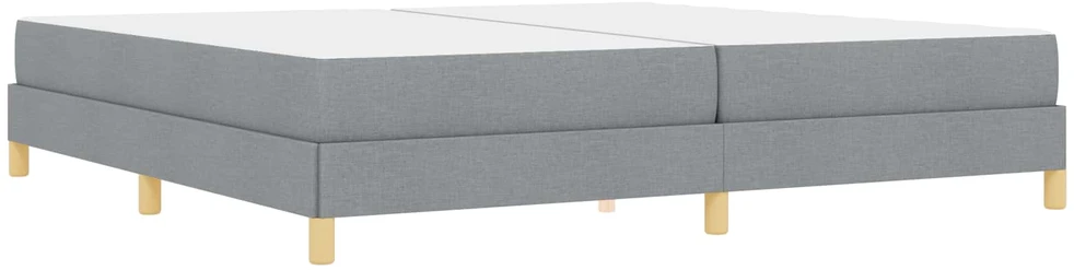 Kiemas lova su čiužiniu Šviesiai pilka 200 x 200 cm audinys
