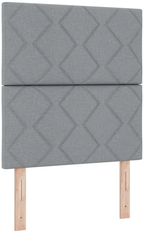 Kiemas lova su galvūgalio Šviesiai pilka 80 x 200 cm audinys