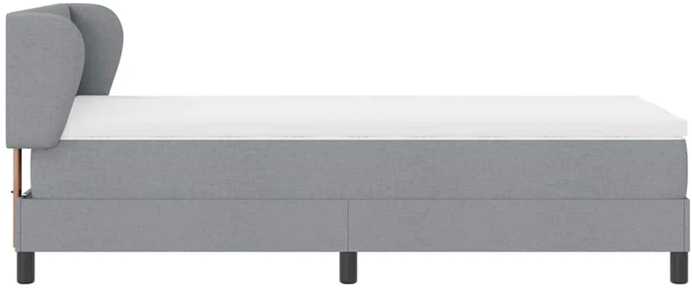 Kiemas lova su galvūgalio Šviesiai pilka 90 x 200 cm audinys