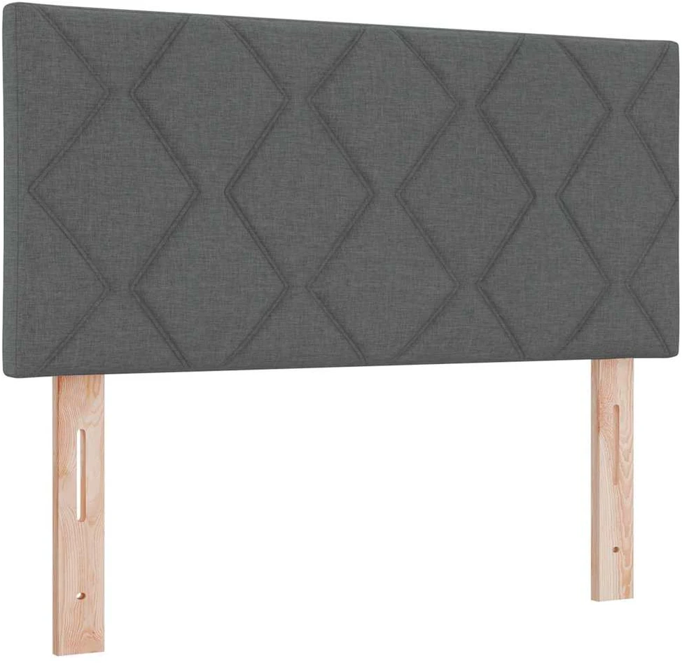 Kiemas lova su galvūgalio Tamsiai pilka 200 x 90 cm audinys