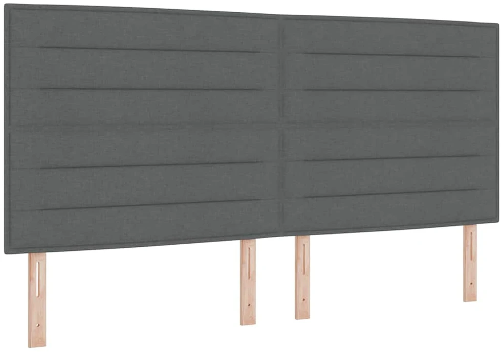 Kiemas lova su čiužiniu Tamsiai pilka 200 x 200 cm audinys
