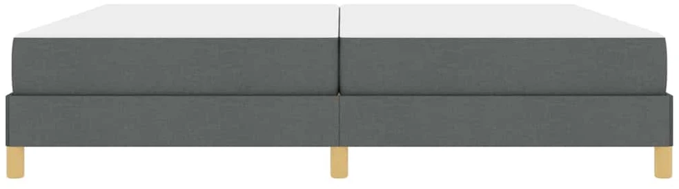 Kiemas lova su čiužiniu Tamsiai pilka 200 x 200 cm audinys