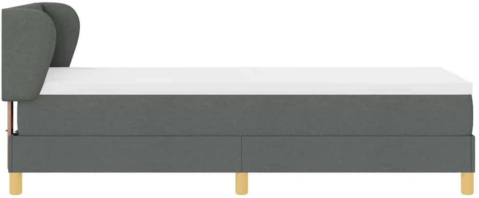 Kiemas lova su galvūgalio Tamsiai pilka 80 x 200 cm audinys