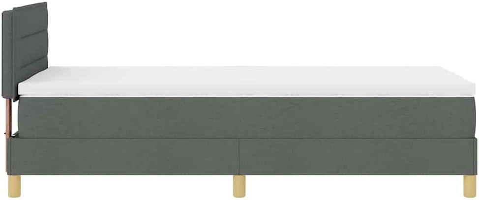Kiemas lova su pagalve Tamsiai pilka 90 x 190 cm audinys