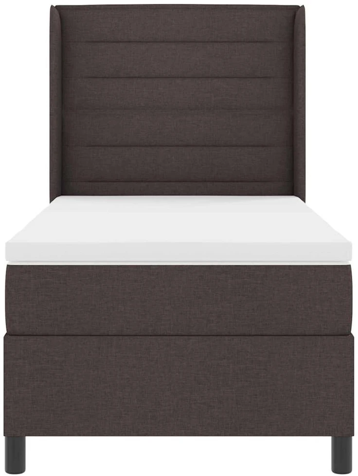 Kiemas lova su pagalve Tamsiai rudas 190 x 90 cm audinys