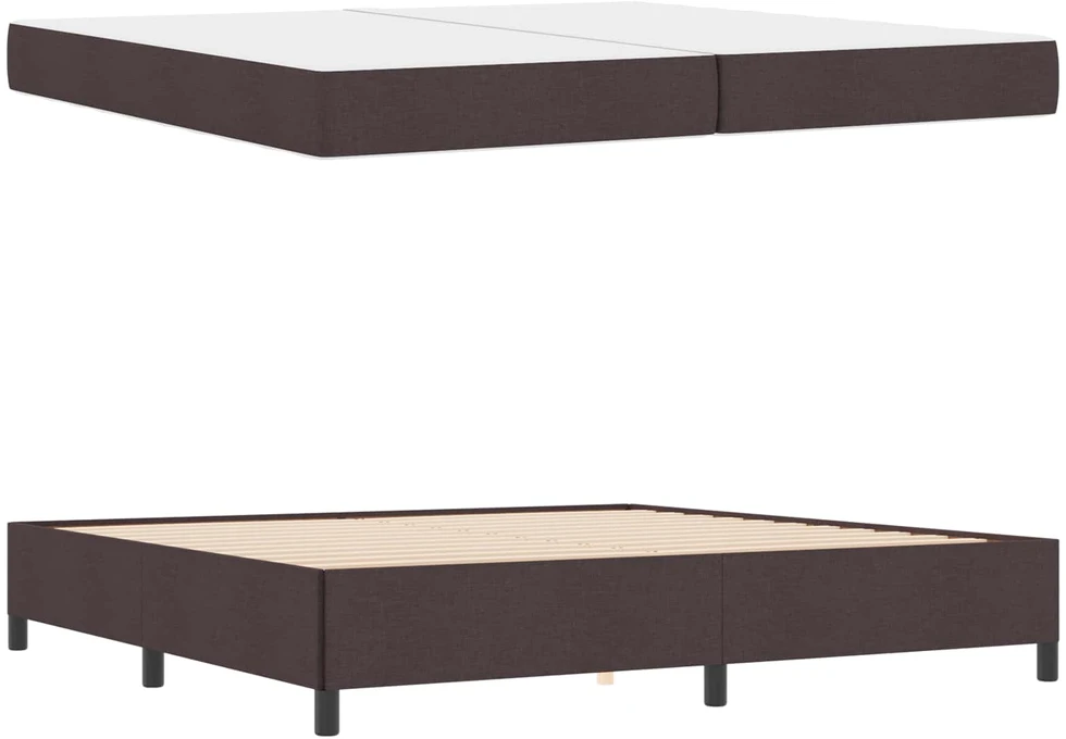 Kiemas lova Tamsiai rudas 200 x 200 cm audinys