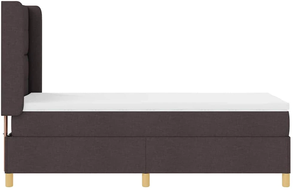 Kiemas lova su galvūgalio Tamsiai rudas 80 x 200 cm audinys